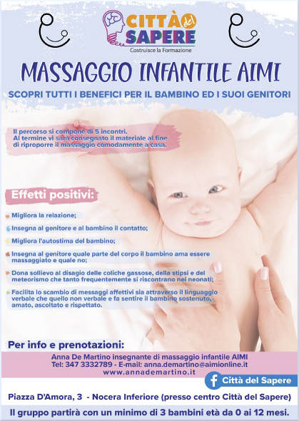 massaggio infantile corso a Nocera Inferiore